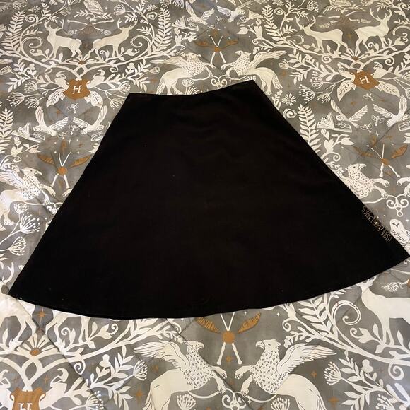 Vintage Willi Smith 8 midi skirt beaded floral corduroy 90s bohemian black gold - Picture 5 of 8